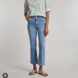Frame Denim Blue Ankle & Cropped Jeans
